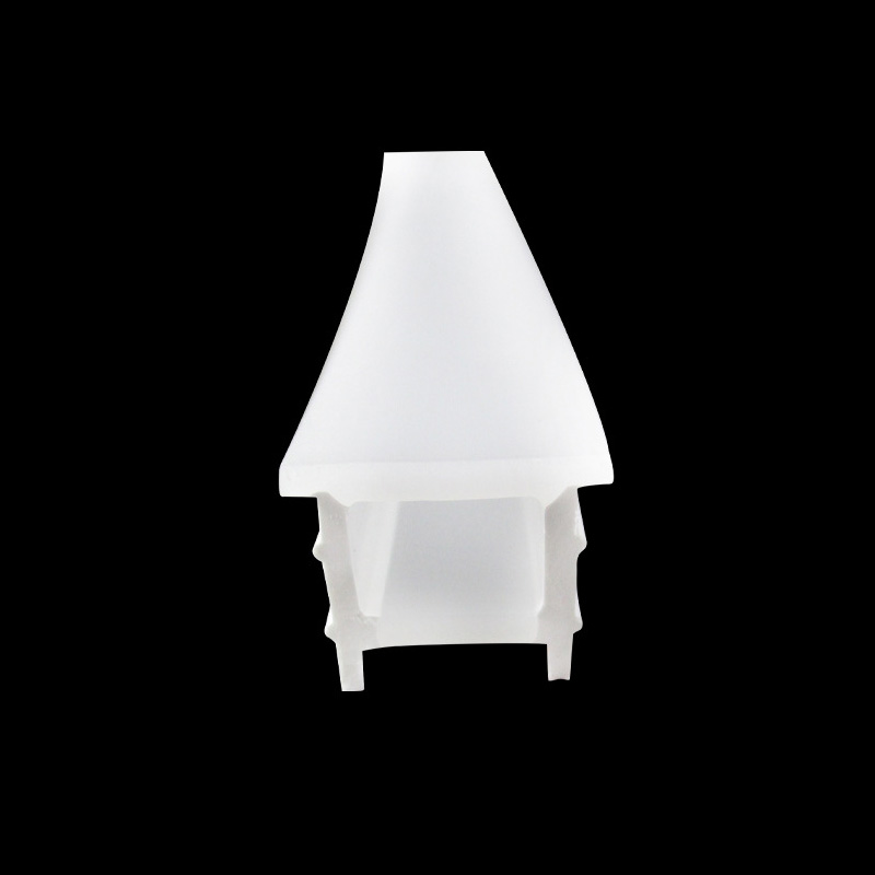 Flexible Silicone LED Diffuser With Flange For Aluminum Channel Installation 120° Top Emitting 10*10mm Flexible Silicone LED Diffuser With Flange For Aluminum Channel Installation 120° Top Emitting 10*10mm